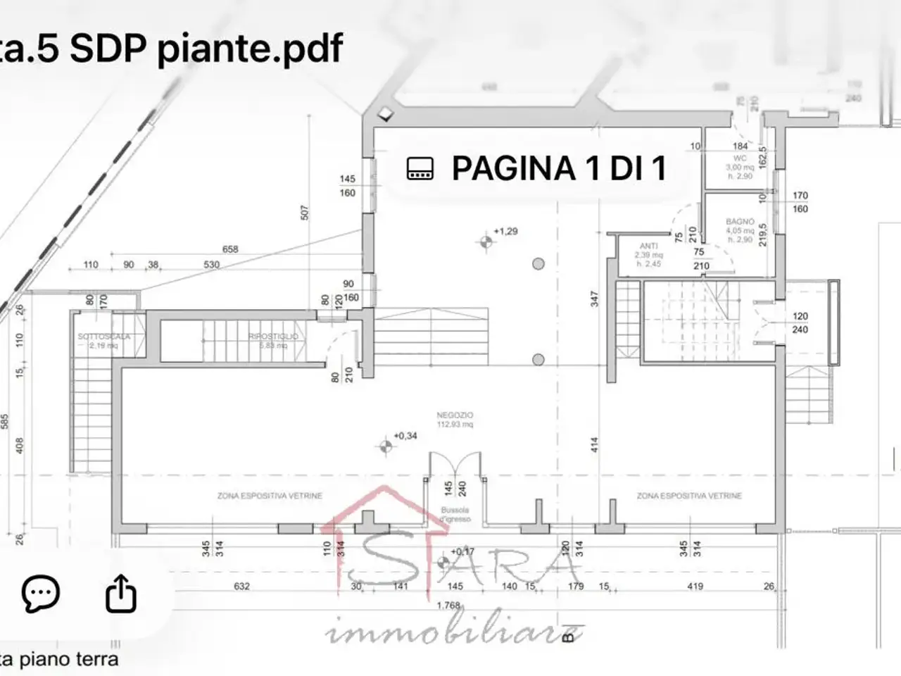 Esercizio commerciale in Via Isacco Newton 10, Padova, {3} - Planimetria 1