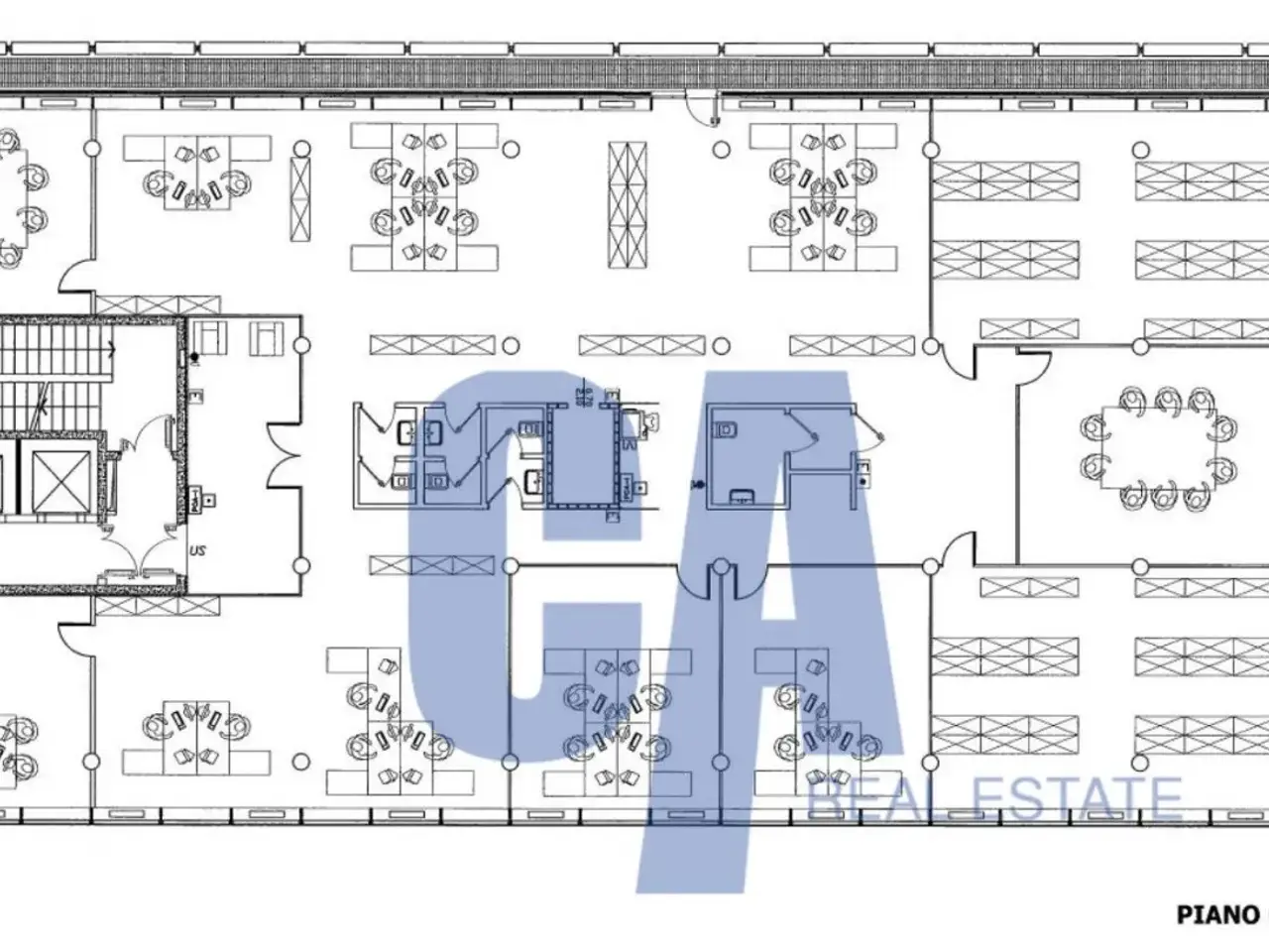 Ufficio in Via Miramare, Milano, {3} - Planimetria 1