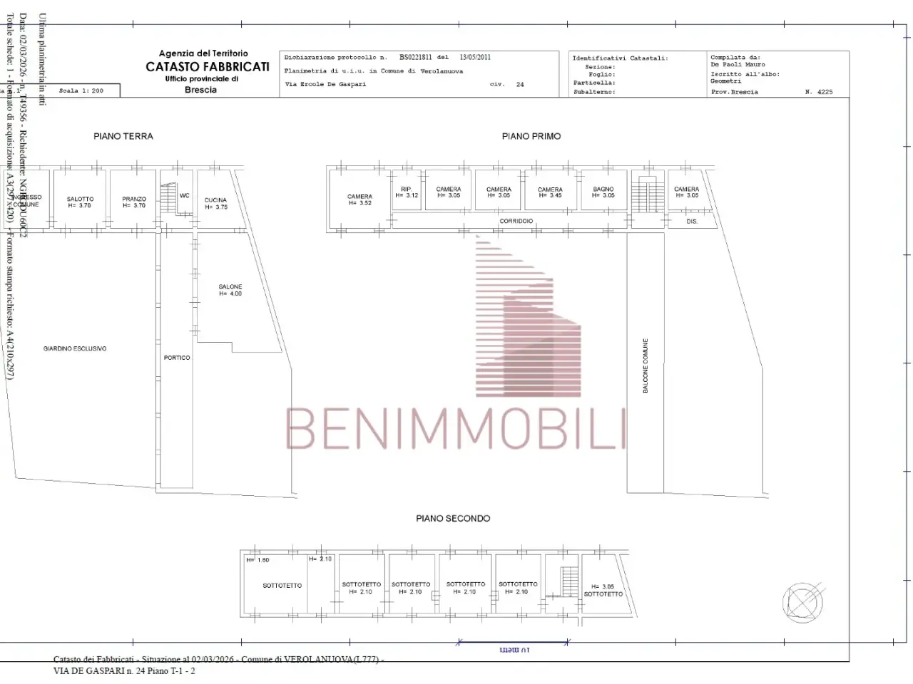 Palazzina commerciale in Via Ercole De Gaspari 17, Verolanuova, {3} - Planimetria 1