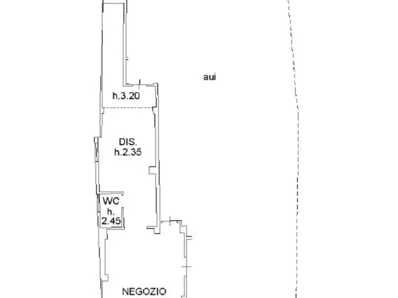 Negozio in Via Giuseppe Garibaldi 9, San Mauro Pascoli, {3} - Planimetria 1
