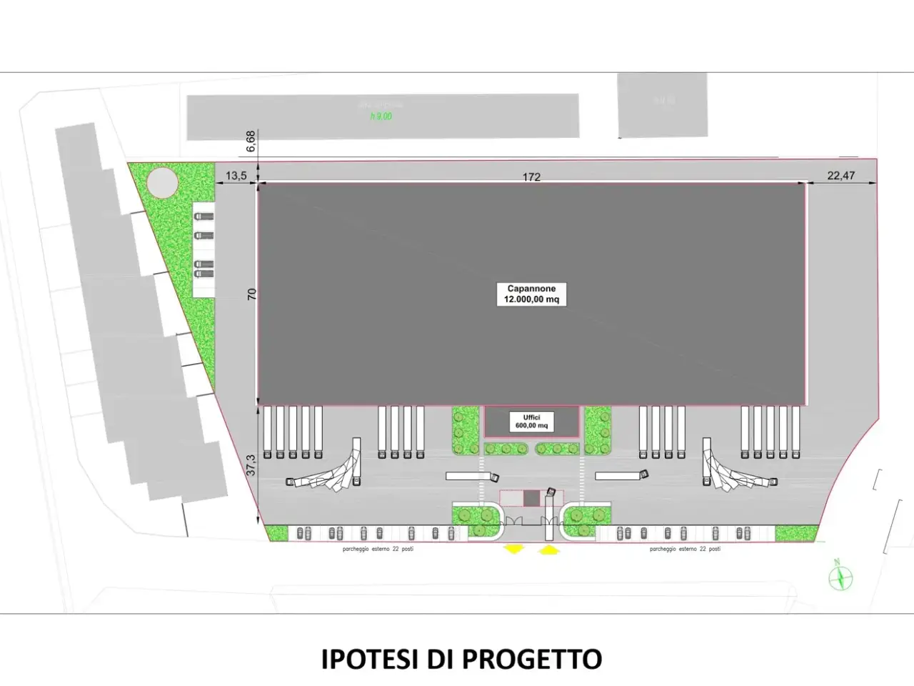 Capannone in , San Mauro Torinese, {3} - Planimetria 1