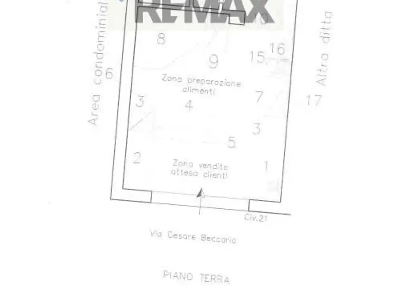 Esercizio commerciale in Via Cesare Beccaria, Catania, {3} - Planimetria 1