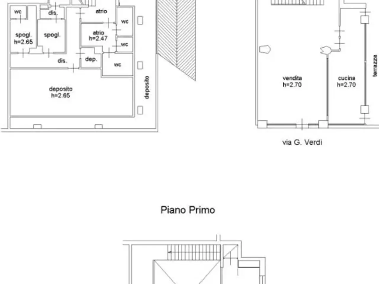 Negozio in Via Giuseppe Verdi 3, Bergamo, {3} - Planimetria 1