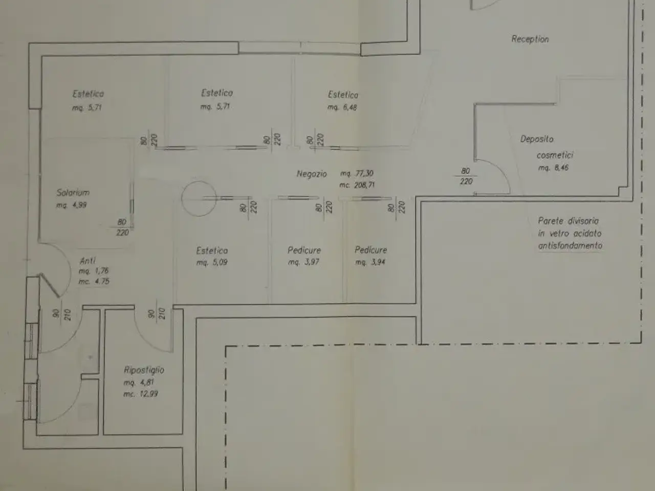 Solarium in Via Fratelli Cervi, Monselice, {3} - Planimetria 1