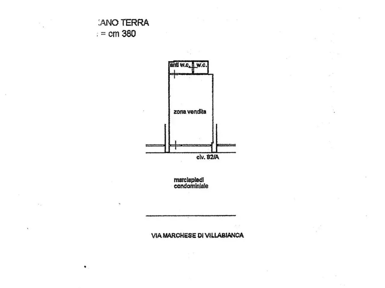 Negozio in Via Marchese di Villabianca 82/a, Palermo, {3} - Planimetria 1