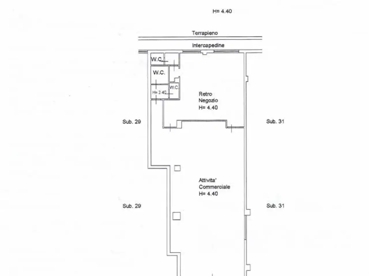 Locale commerciale in Via Leone XIII 101, Caltanissetta, {3} - Planimetria 1