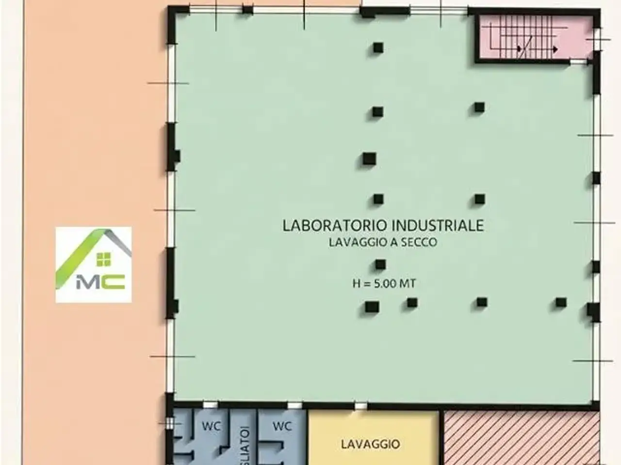 Capannone in Via Firenze 14, Cernusco Sul Naviglio, {3} - Planimetria 1