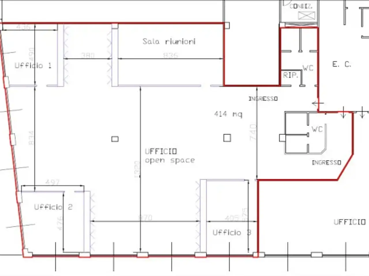 Ufficio in Via Vittorio Veneto, Bresso, {3} - Planimetria 1