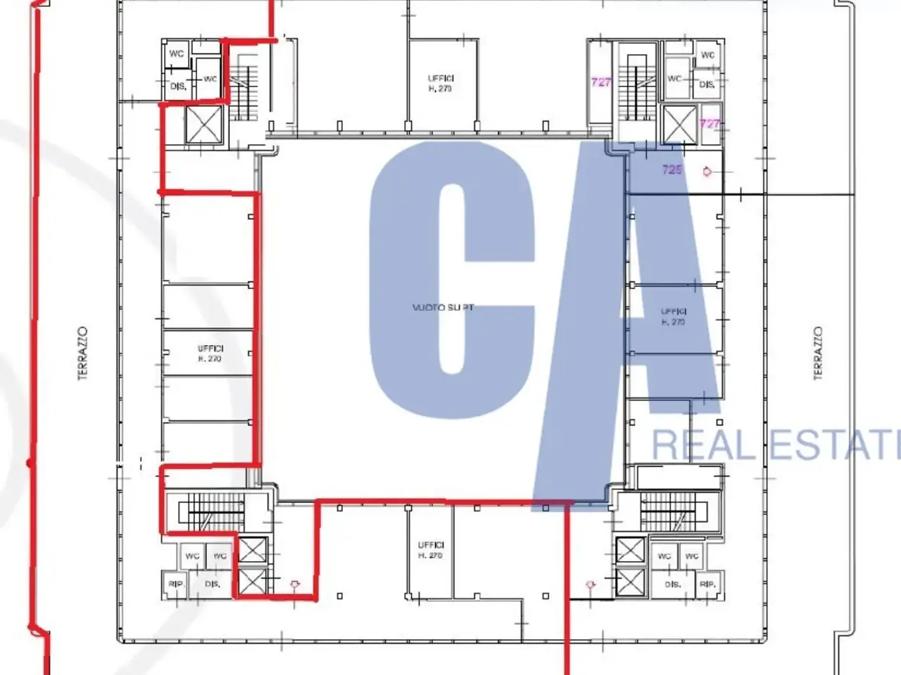 Ufficio in Via Marche, Lainate, {3} - Planimetria 1