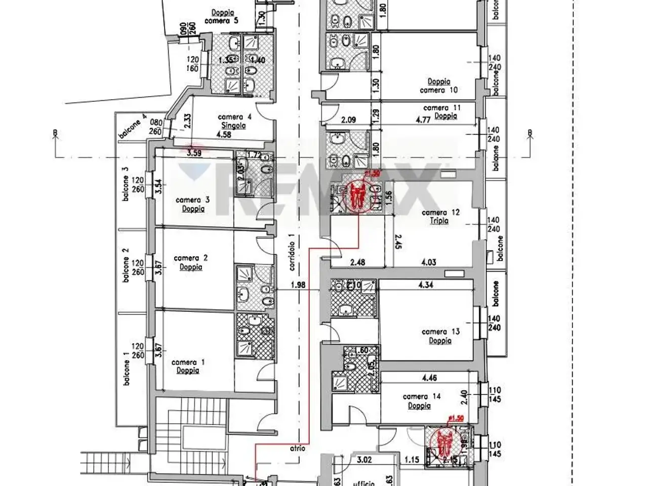 Albergo in Via Statale 18, Airuno, {3} - Planimetria 1