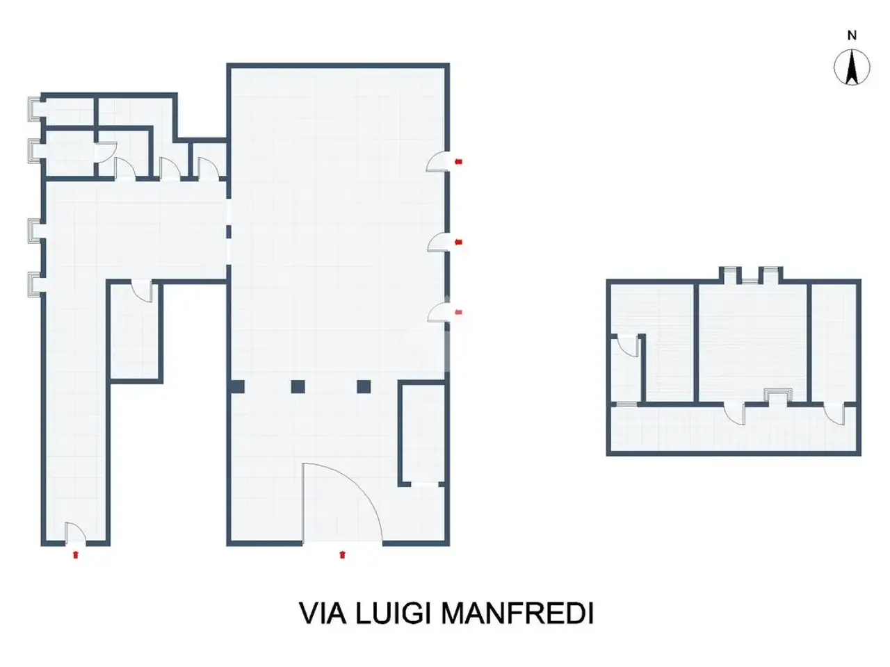 Negozio in Via Luigi Manfredi 12, Palermo, {3} - Planimetria 1