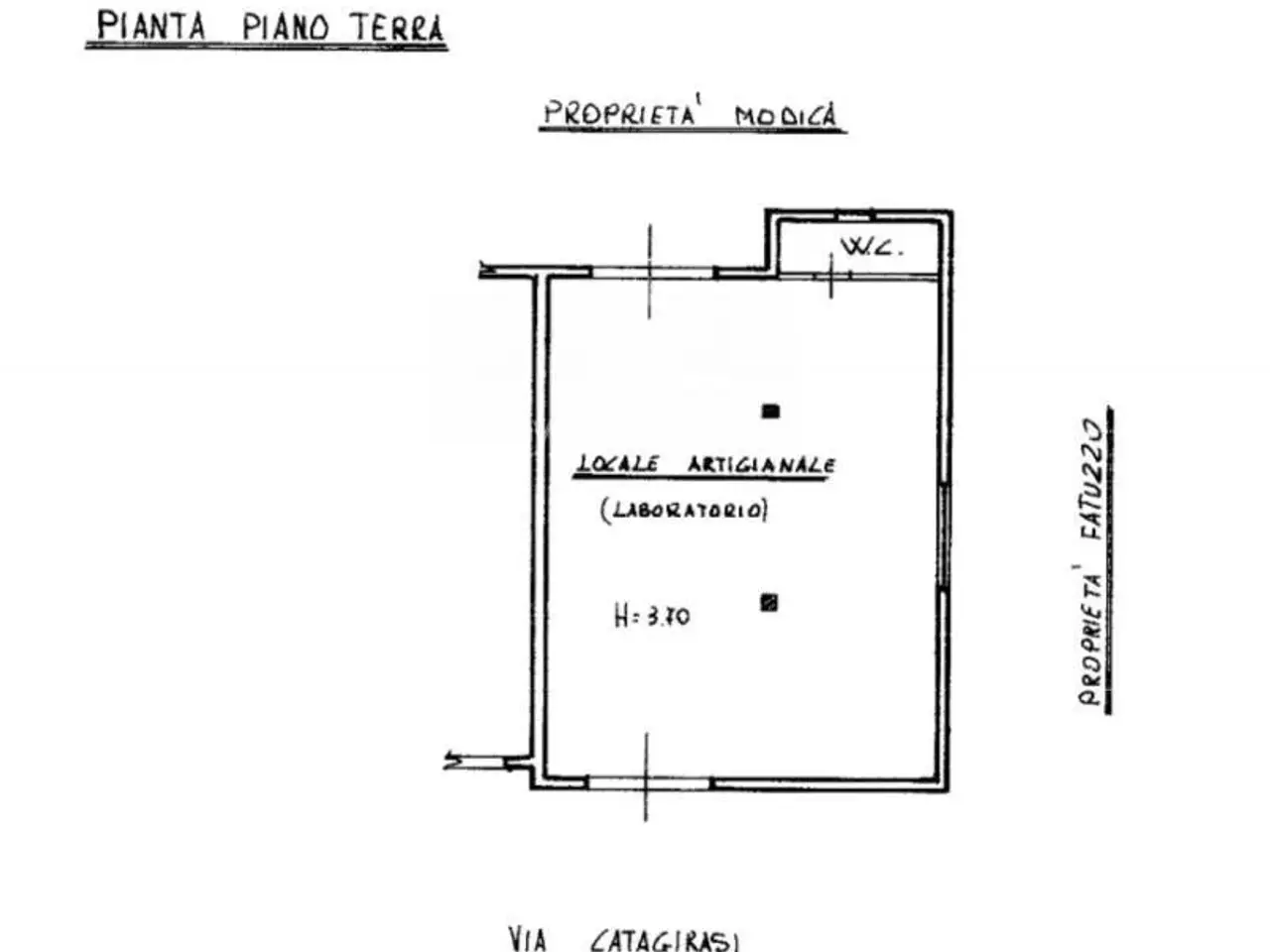 Laboratorio in Via Catagirasi 137, Modica, {3} - Planimetria 1