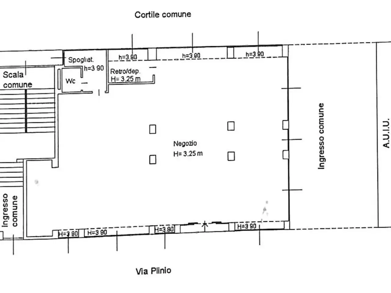 Locale commerciale in Via Plinio 49, Milano, {3} - Planimetria 1