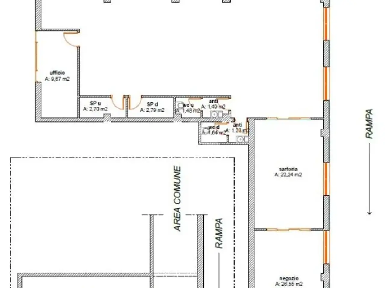 Negozio in Viale Dante Alighieri 52, Pomezia, {3} - Planimetria 1
