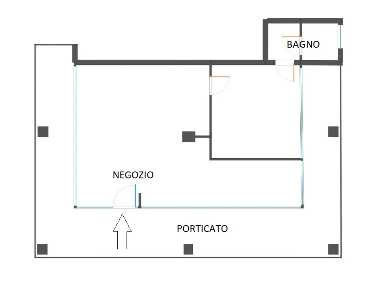 Negozio in Via Quasimodo, Castel Maggiore, {3} - Planimetria 1