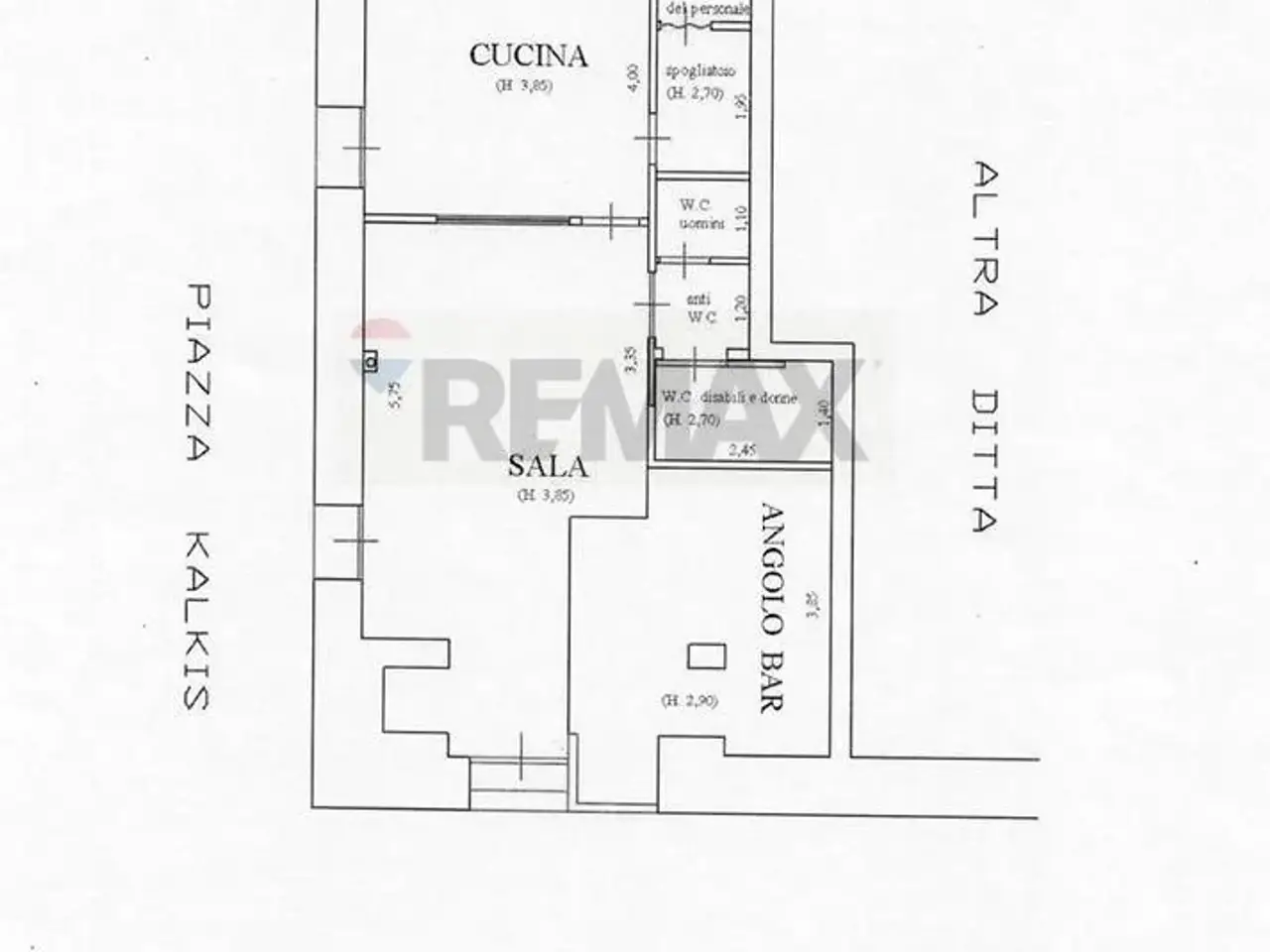 Bar in Lungomare Tysandros 76/d, Giardini Naxos, {3} - Planimetria 1