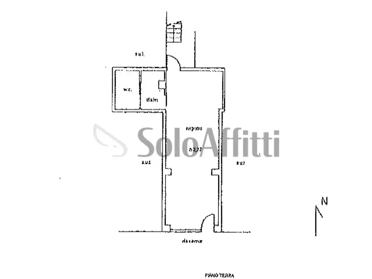 Negozio in Via Camillo Benso Cavour 1b, Busto Arsizio, {3} - Planimetria 1