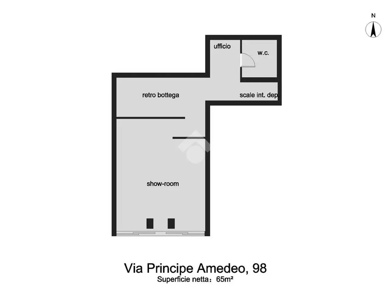 Negozio in Via Principe Amedeo 98, Bari, {3} - Planimetria 1