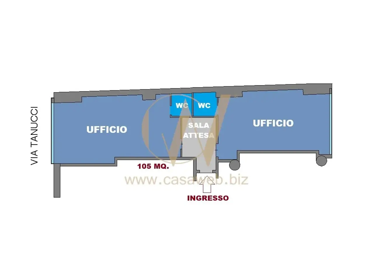Ufficio in Corso Pietro Giannone, Caserta, {3} - Planimetria 1