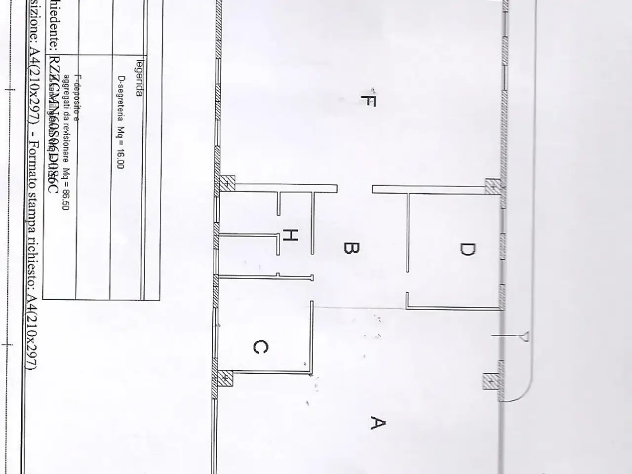 Capannone in Via Motta 9, Castrolibero, {3} - Planimetria 1