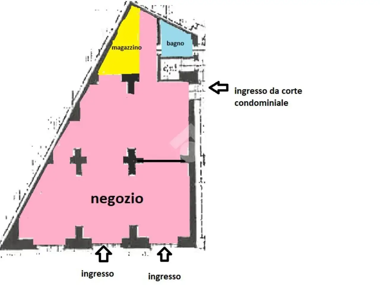 Negozio in Via Vochieri 23, Alessandria, {3} - Planimetria 1