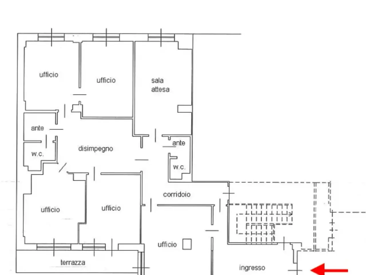 Ufficio in Via Dante Alighieri 209, Gemona Del Friuli, {3} - Planimetria 1