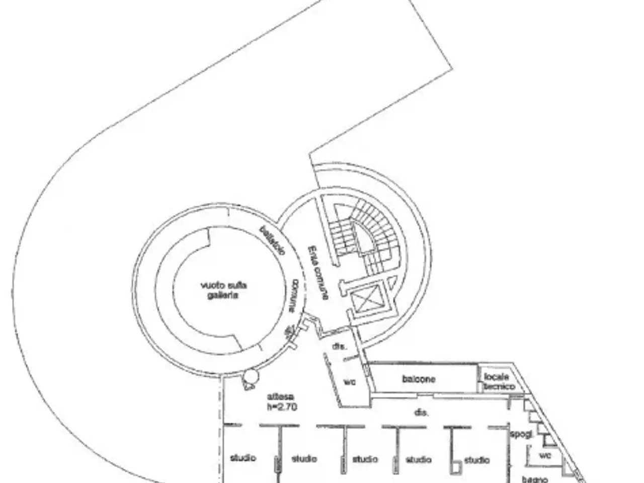 Ufficio in Via Camillo Benso di Cavour 17, Gallarate, {3} - Planimetria 1