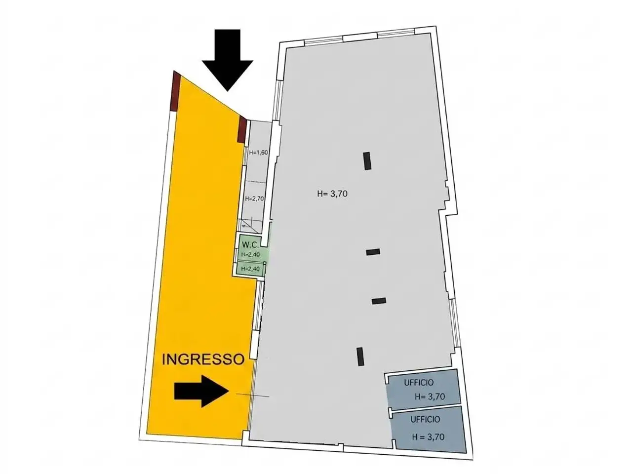 Magazzino in Via Acquedotto Romano, Formia, {3} - Planimetria 1