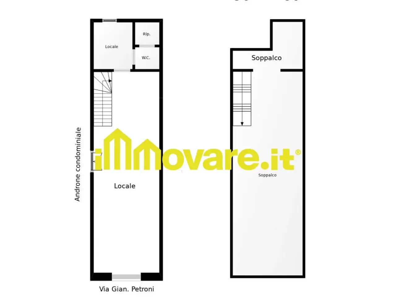Negozio in Via Giandomenico Petroni, Bari, {3} - Planimetria 1