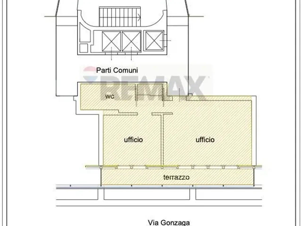 Ufficio in Via Maurizio Gonzaga 5, Milano, {3} - Planimetria 1