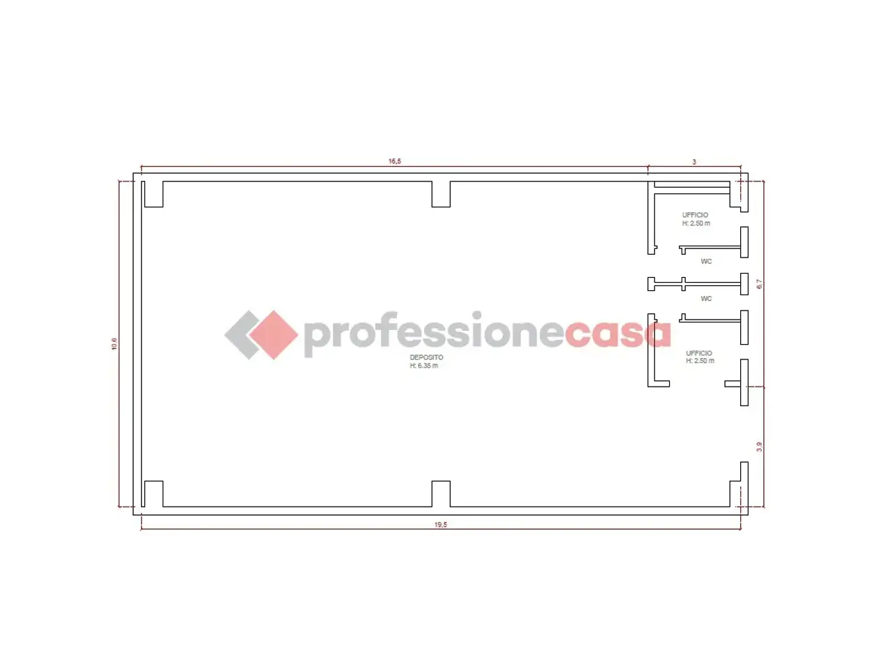 Capannone in Via Rosolino Pilo  4, Camporotondo Etneo, {3} - Planimetria 1