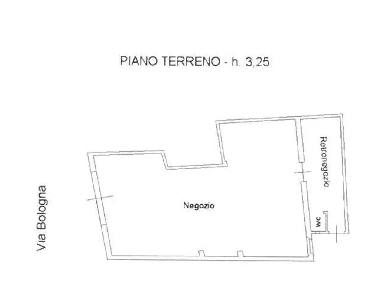 Negozio in Via Bologna 159/H, Prato, {3} - Planimetria 1