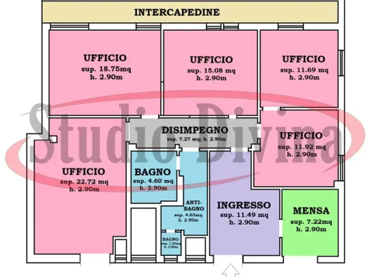 Ufficio in Viale Francesco Restelli 49, Milano, {3} - Planimetria 1