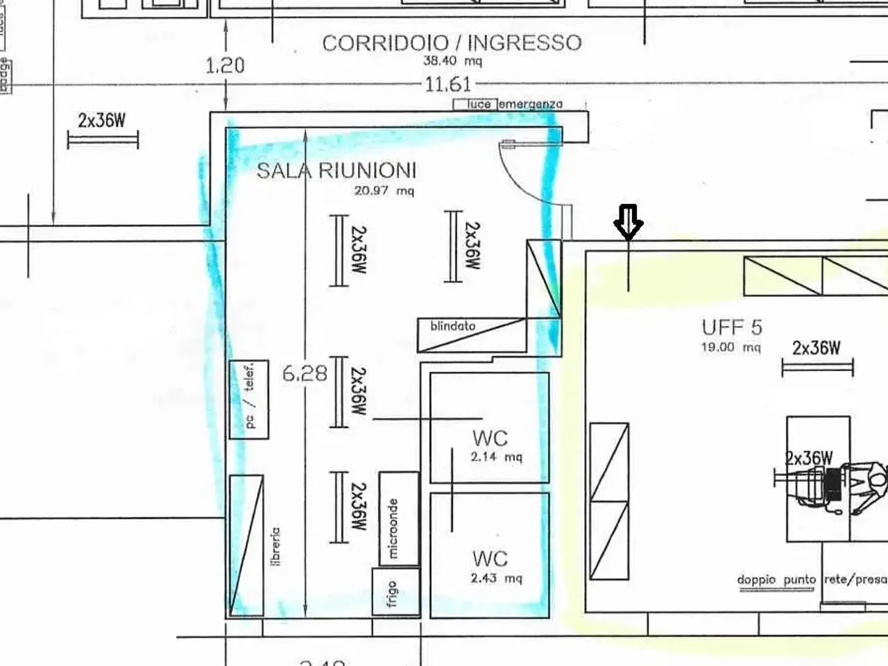 Ufficio in Via Poletti, Modena, {3} - Planimetria 1