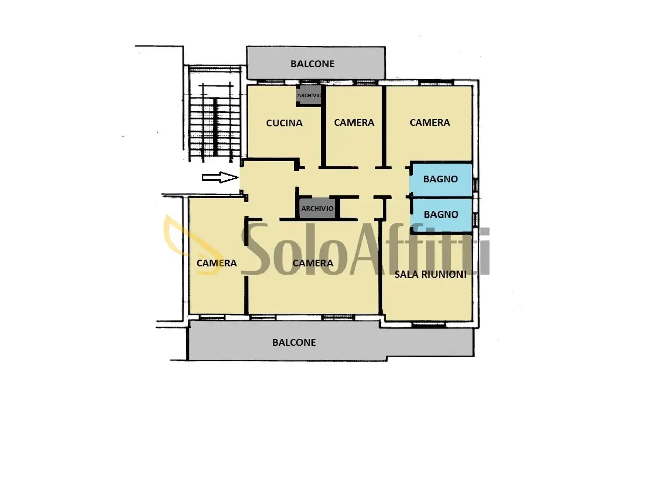 Ufficio in Via Eugenio De Riso 65, Catanzaro, {3} - Planimetria 1