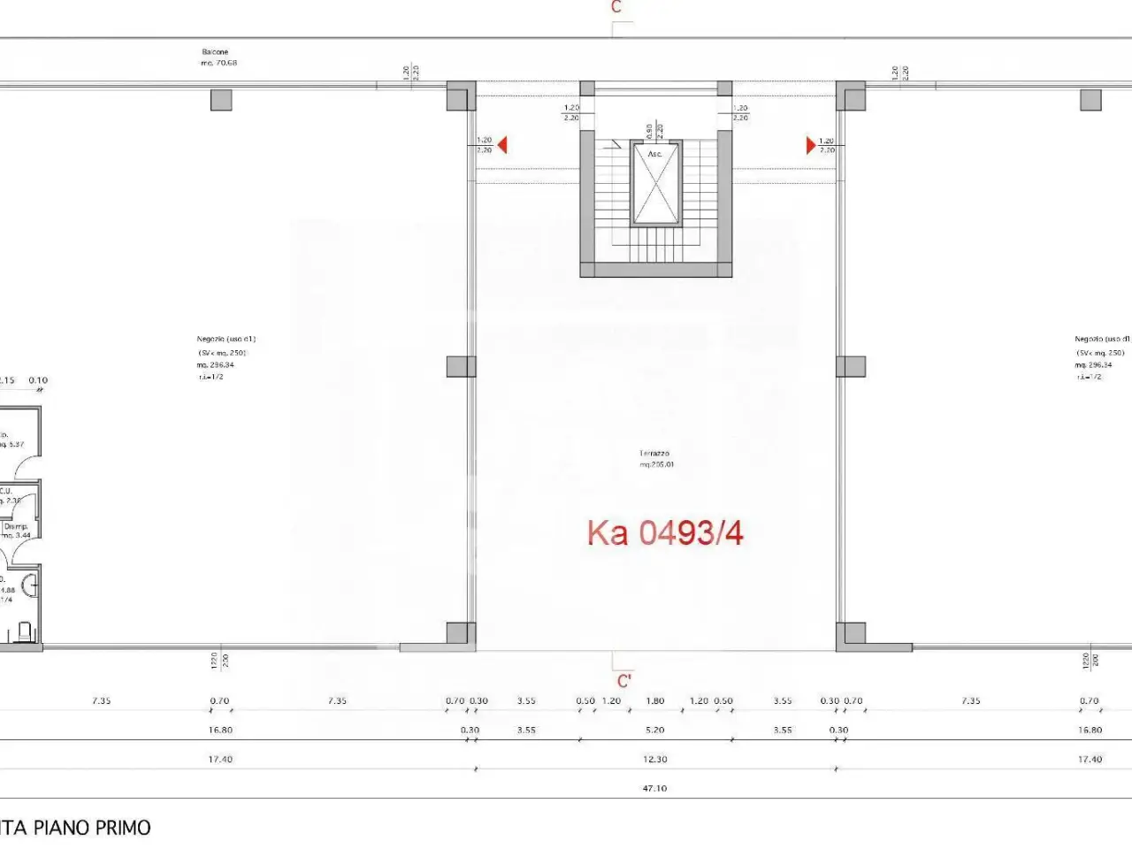 Ufficio in Via Garonna 3, Reggio Emilia, {3} - Planimetria 1