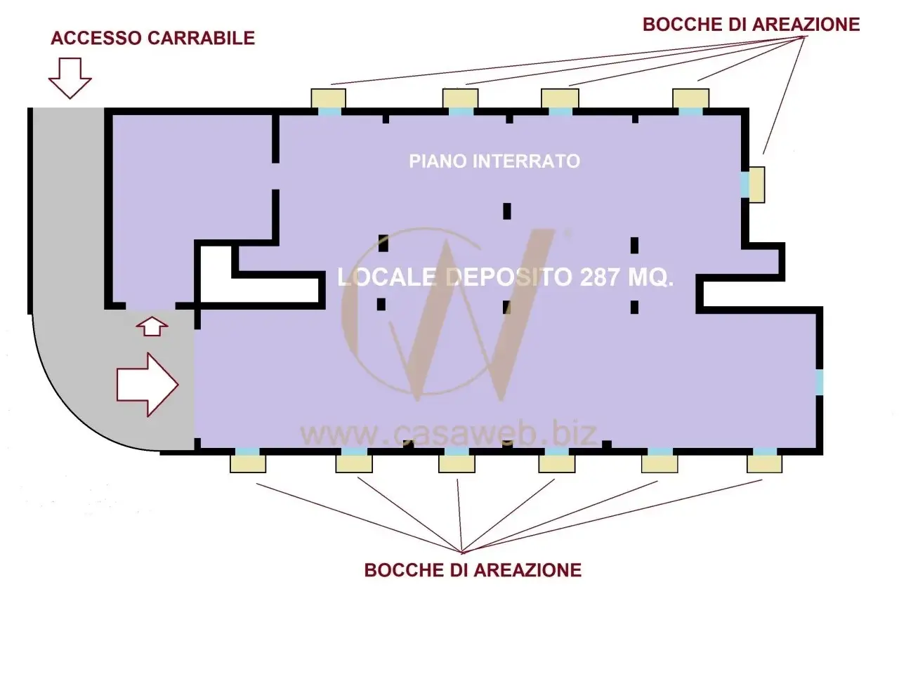 Magazzino in Via Giuseppe d'Anna, Caserta, {3} - Planimetria 1