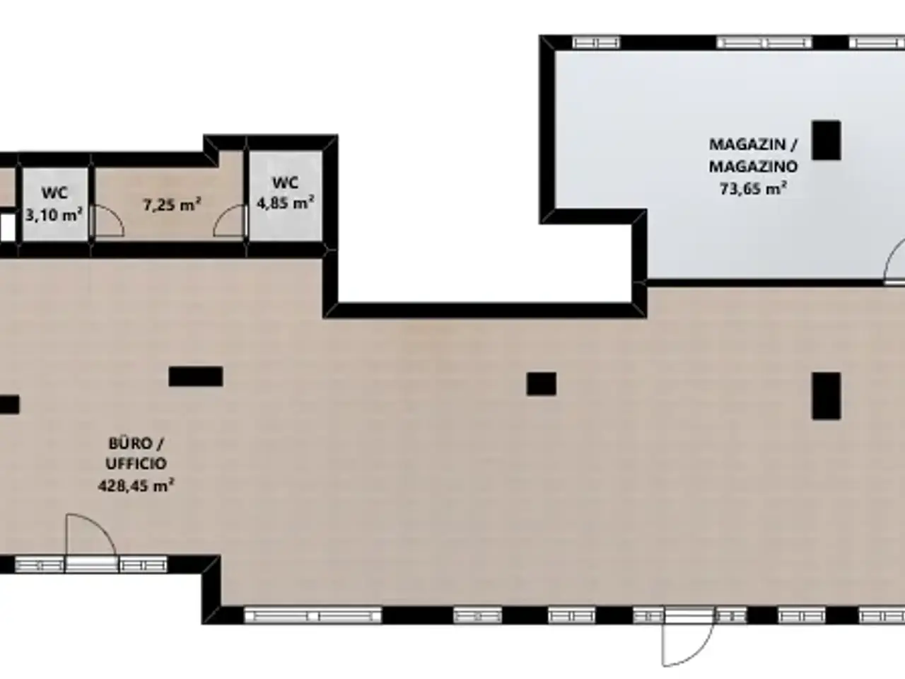 Negozio in Via Roma - RomstraßE, Bolzano, {3} - Planimetria 1