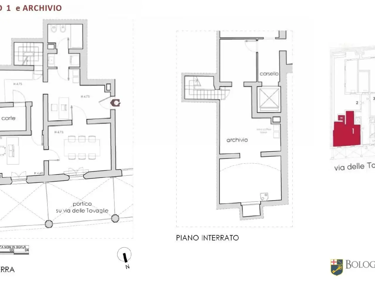 Ufficio in Via delle Tovaglie, Bologna, {3} - Planimetria 1