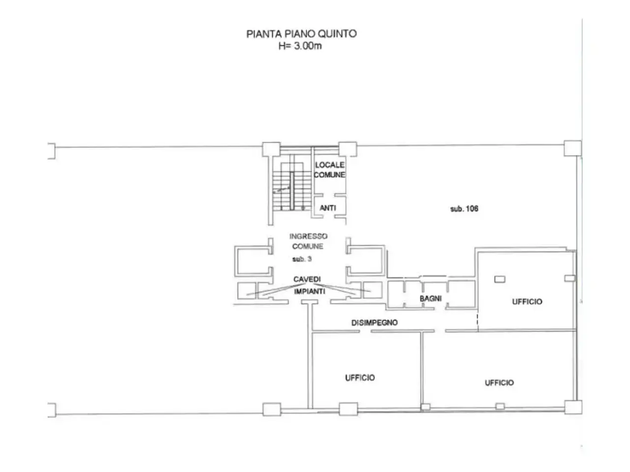 Ufficio in Via Giuseppe Brini 45, Bologna, {3} - Planimetria 1