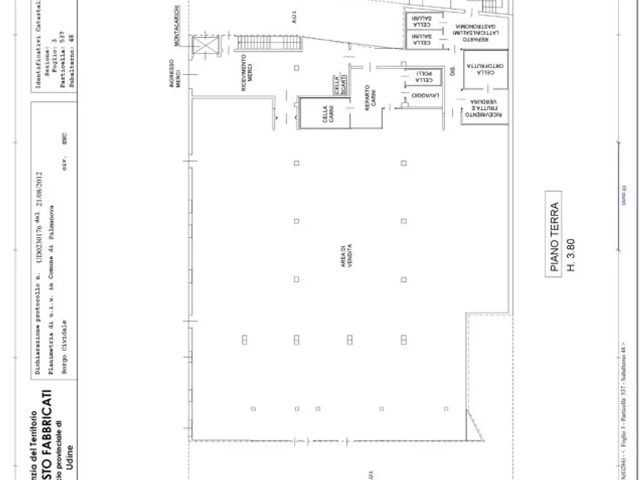 Negozio in Borgo Cividale 36, Palmanova, {3} - Planimetria 1