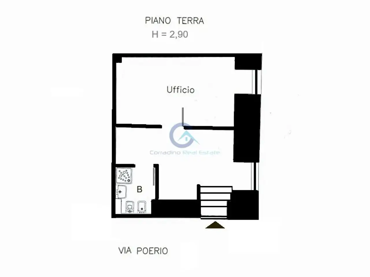 Ufficio in Via Giuseppe Poerio 30, Catanzaro, {3} - Planimetria 1