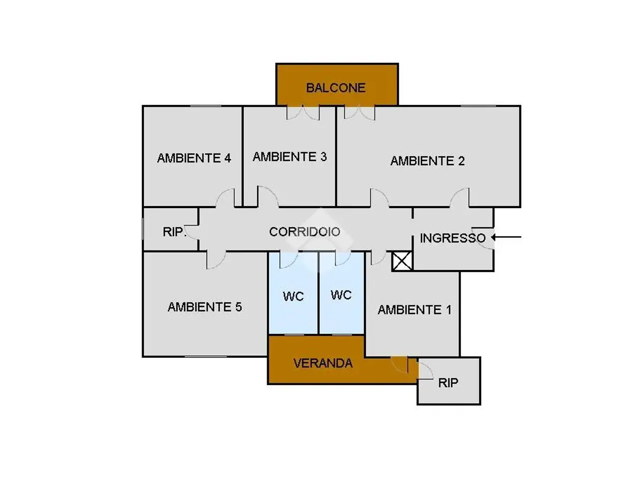 Ufficio in Via Principe di Pantelleria 37, Palermo, {3} - Planimetria 1