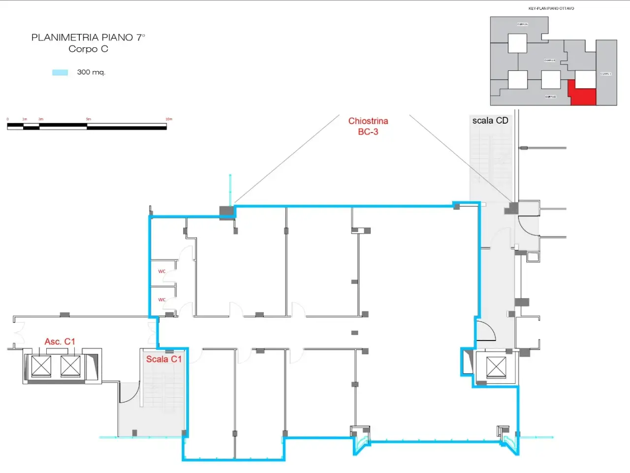 Ufficio in Via Ostiense 131, Roma, {3} - Planimetria 1