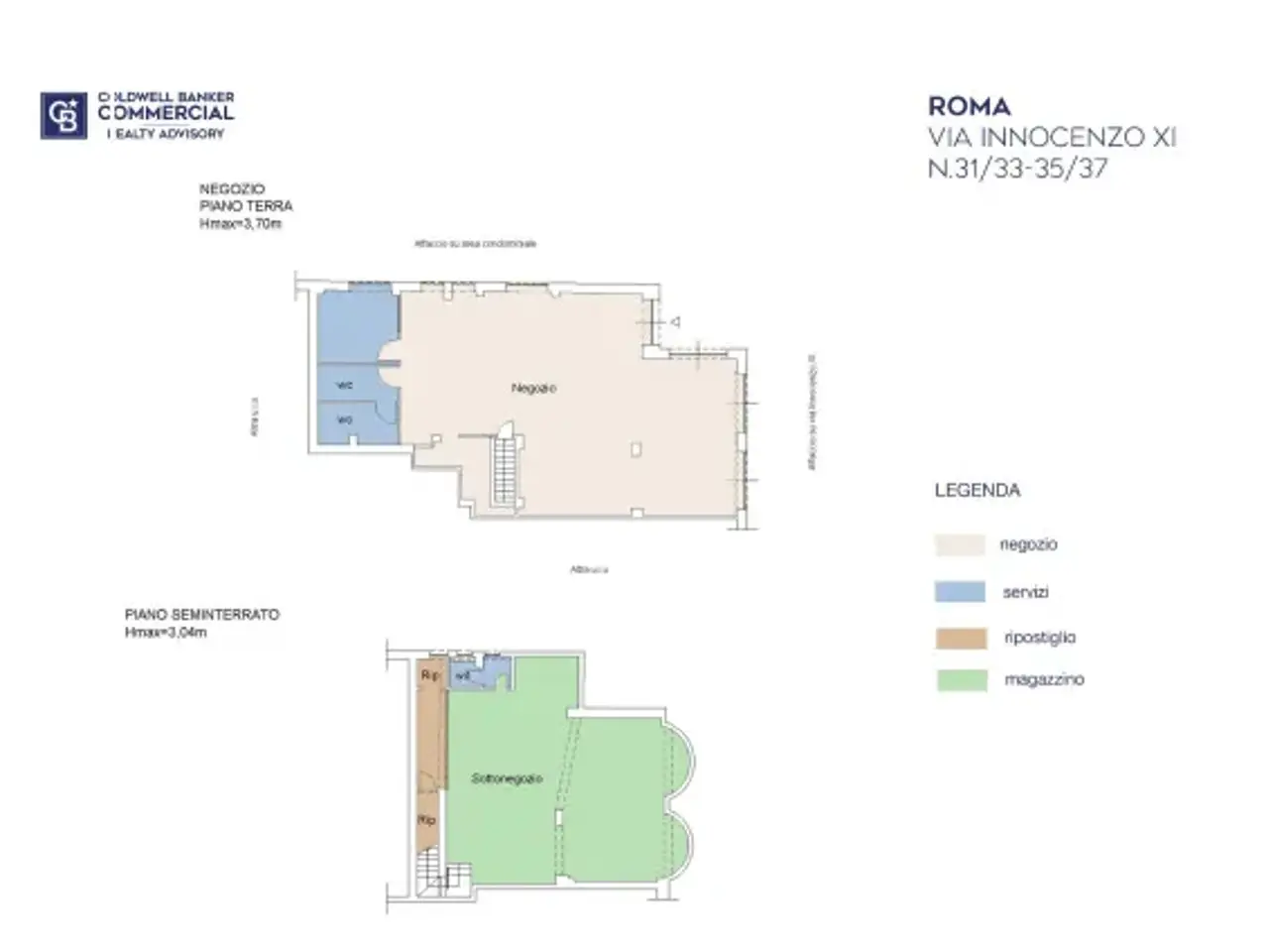Negozio in Via Innocenzo XI 31/37, Roma, {3} - Planimetria 1