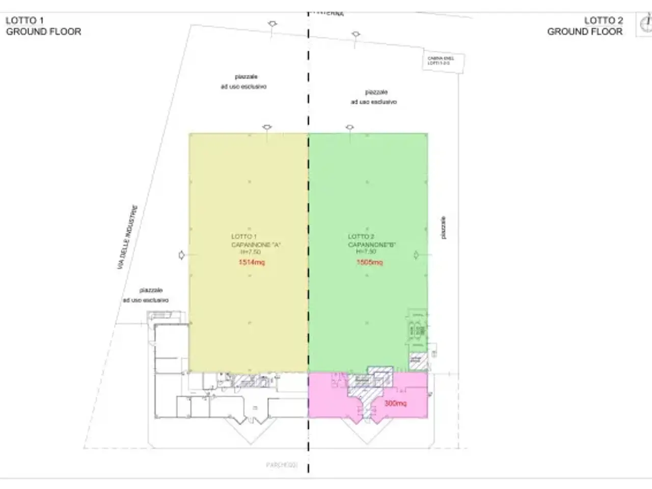 Capannone in Viale Risorgimento, Vimercate, {3} - Planimetria 1