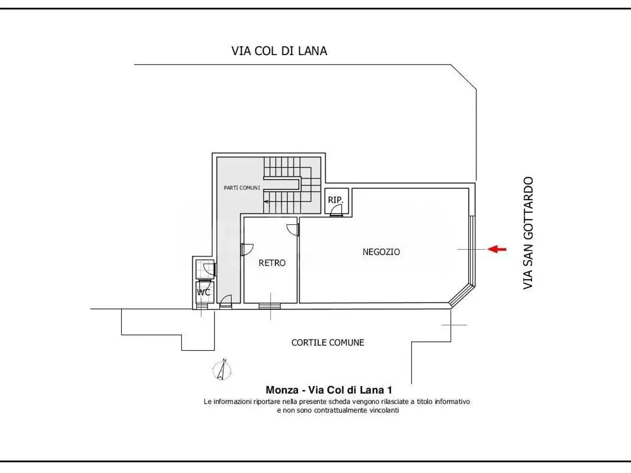 Ufficio in Via col di Lana 1, Monza, {3} - Planimetria 1