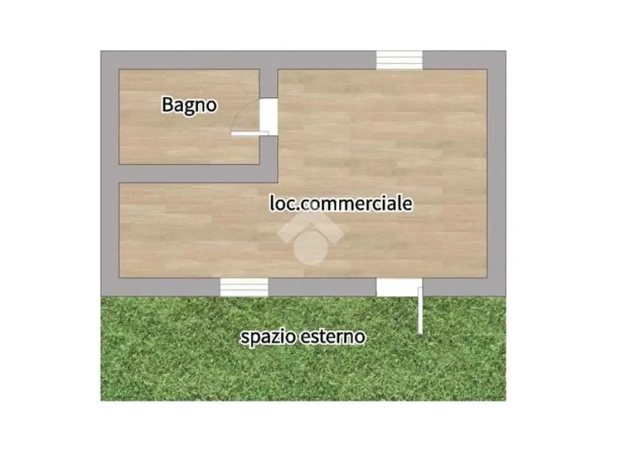 Negozio in Via Fratelli Cervi 54, Parete, {3} - Planimetria 1