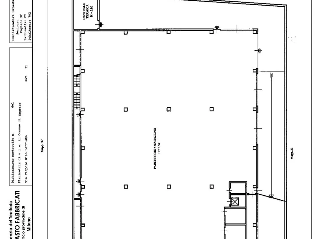 Capannone in Via Tiepolo, Segrate, {3} - Planimetria 1