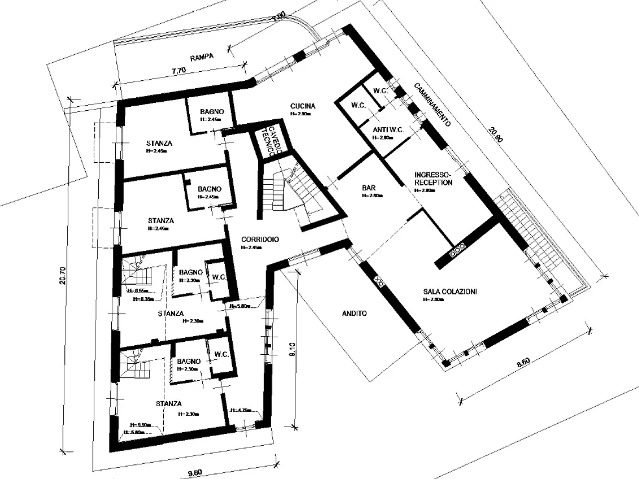 Albergo in , Cavareno, {3} - Planimetria 1